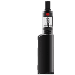 JustFog Q16 Pro Plus E-Zigaretten Set 8 Hochwertige E-Zigarette mit schwarzem Akku und klarer Tankanzeige, ideal für stilvolles Dampfen.