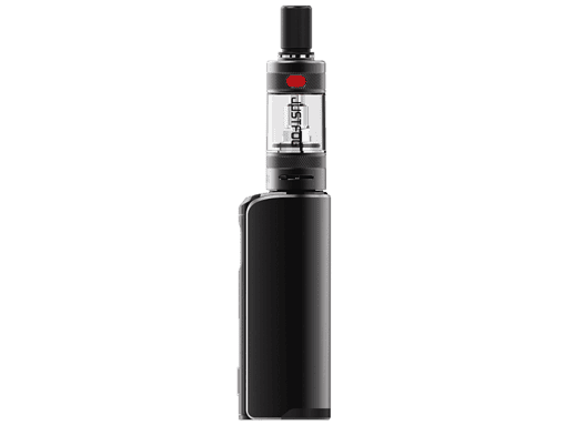 JustFog Q16 Pro Plus E-Zigaretten Set 3 Hochwertige E-Zigarette mit schwarzem Akku und klarer Tankanzeige, ideal für stilvolles Dampfen.