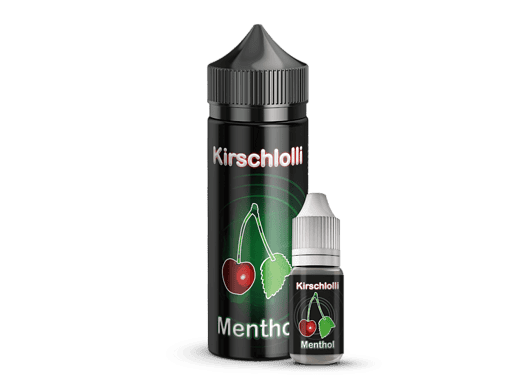 Kirschlolli Menthol E-Liquid Flasche, 30ml und 10ml, Frischer Kirschgeschmack mit Menthol für Vape Geräten.
