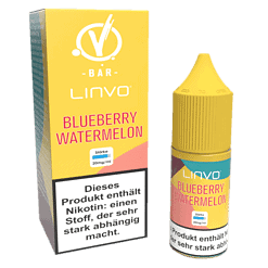 Vape-Liquid Blueberry Watermelon im Set mit Verpackung, 20mg/ml Nikotin, Limvo Marke, sommerlicher Duft, ideal für E-Zigaretten, nikotinhaltige Flüssigkeit, Geschmacksrichtung Frucht mix.