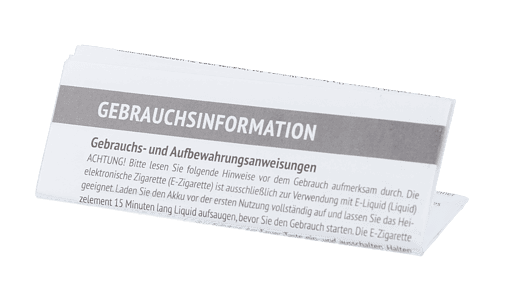 Ratgeber für Gebrauchsanweisung von Elektrozigaretten, E-Zigaretten, Akkus, E-Liquid, Hinweise zur sicheren Anwendung, Ladung und Lagerung, wichtige Sicherheitshinweise, Rauchutensilien.