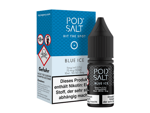 POID SALT Blue Ice Nikotinsalz, 10ml, 11mg/ml, perfekt für E-Zigaretten, mit Warnhinweis auf Verpackung, kurzer Artikelbeschreibung, für Dampfer geeignet, Geschmacksrichtung Blue Ice, hochwertige Herstellung, vorrätig bei LETZ Go.