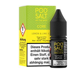 POD SALT Core Zigaretten-Are - Zitronenlimonade und Limette, 10 ml, Nikotinstärke 11 mg/ml, 50 VG/50 PG, erhältlich bei LETZ Go.