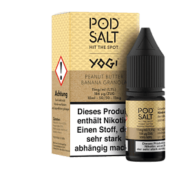 Pod Salt Hit the Spot Peanut Butter Banana Granola E-Liquid, 10ml, Nikotin 11mg/ml, für Vaping, mit Zutaten aus hochwertigem Salz, ideal für Dampfer.