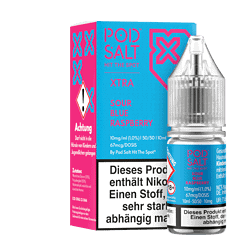 Pod Salt Hit The Spot XTRA Soure Blue Raspberry E-Zigarette, 10ml Flasche mit Nikotinsalznote, intensiv und fruchtig Geschmack, ideal für Dampfer, die starke Nikotinaufnahme suchen Relevanz.