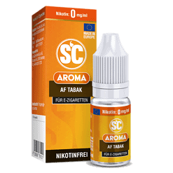 Aroma-Aufsatz für E-Zigaretten, nikotinfrei, Tabakaroma, in orange-weißem Design, passend für LETZ Go Onlineshop.