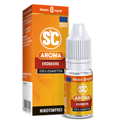 Nikotinfreier Erdbeer-Dampf-Aroma für E-Zigaretten, 10ml Flasche.