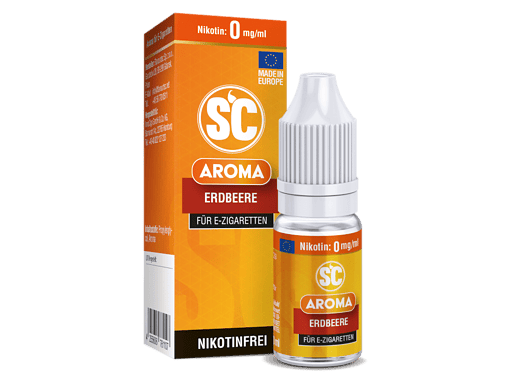 Nikotinfreier Erdbeer-Dampf-Aroma für E-Zigaretten, 10ml Flasche.