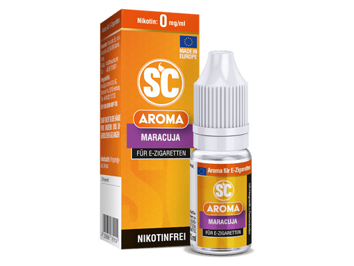 Aroma Maracuja E-Zigaretten Liquid, Nikotinfrei, für E-Zigaretten, 10 ml Flasche, leckere Maracuja-Note, bekannt für fruchtigen Geschmack, MADE IN EUROPE, ideal für Dampfer, aromatischer E-Liquid Genuss.