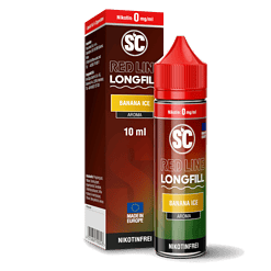 Fruchtiger Banana Ice Longfill E-Liquid für E-Zigaretten, 10 ml, nikotinfrei, hergestellt in Europa, geeignet für aromatisches Dampfen.