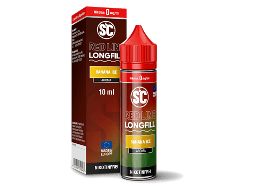 Beerenaroma in rotem Fläschchen mit Verpackung, 10 ml, nikotinfrei, für E-Zigaretten.