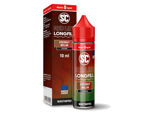 Aromakauträger mit Kokos-Melonen-Geschmack, 10 ml, nikotinfrei, für E-Zigaretten, ideal für Longfill-Konzentrate, platzsparend und geschmacksintensiv, passend für Selbstmischer, veganfreundlich, europäische Qualität, im praktischen Fläschchen.