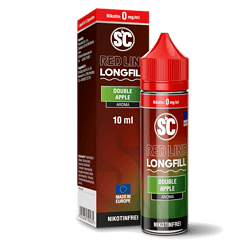 Aroma E-Liquid Likörflasche mit Doppelapfel-Geschmack für E-Zigaretten, 10 ml, nikotinfrei.