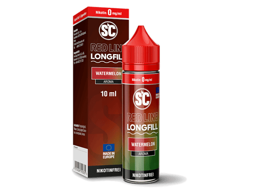 Fruchtiger Wassermelon-Aroma E-Zigarettenliquid in 10 ml Flasche, nikotinfrei, Made in Europe, perfekt für dampfen und genussvolles Erlebnis.