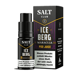 SALT ICEBERG Maracuja Nikotin-Pod, 10mg/ml, in Verpackung mit Flasche, intensiver Geschmack, für e-Zigaretten, stark abhängig machend, für Dampfer geeignet, Nikotinstärke, neues Aroma.