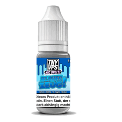 Blaue Labels, Liquid Vape mit Nikotin, Bubblegum Geschmack, 50ml, 18mg/ml Nikotin, Flasche mit Tropfaufsatz, für E-Zigaretten, Geschmack: Blaue Gummibärchen, Süßer und frischer E-Liquid.