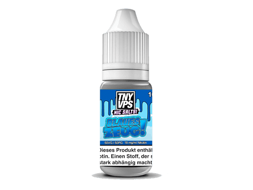Blaue Labels, Liquid Vape mit Nikotin, Bubblegum Geschmack, 50ml, 18mg/ml Nikotin, Flasche mit Tropfaufsatz, für E-Zigaretten, Geschmack: Blaue Gummibärchen, Süßer und frischer E-Liquid.