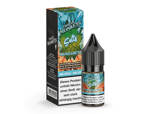 Aroma: Mangoblüte und Minznoten, Flasche mit Nikotin-Salzliquid für E-Zigaretten, 10ml, speziell für Vaping geeignet.