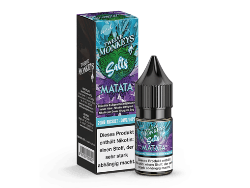 20mg NIC SALT - Liquid für E-Zigaretten mit Nikotin, 10ml, Geschmack Matata, von Twelve Monkeys.