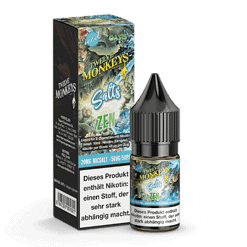 Hochwertiger Nikotinersatz Liquidzubehör für E-Zigaretten von Twelve Monkeys, Salts ZEN, 20mg Nikotin, 10ml Flasche, inspirierende Entspannung.