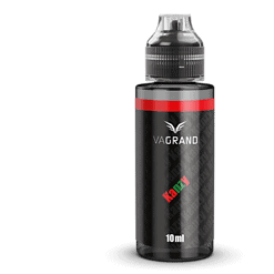 VAPE E-Liquid VGRAND KANNY 10ml, schwarzer Flasche mit rotem und grünem Logo, ideal für Dampfer.