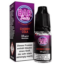 Vampire Vape Bar Salts Cherry Cola Nikotinsalz 10mg/ml - Flasche und Verpackung.