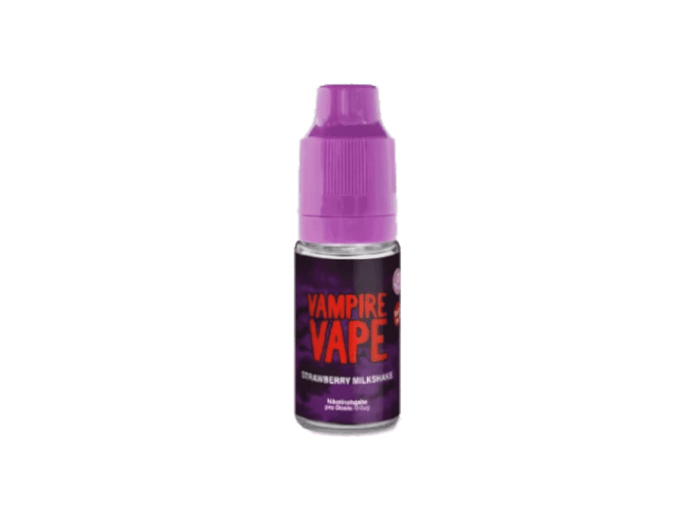 Vampire Vape - Strawberry Milkshake E-Zigaretten Liquid 1 Vampire Vape Erdbeer-Milchshake E-Liquid Flasche, 10ml, für E-Zigaretten, ideal für eine cremige Erdbeer-Dampfexperience.
