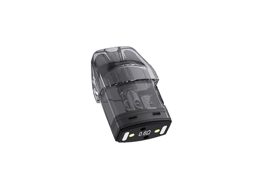 Mini-Vape-Patrone für E-Zigaretten, transparentes Design, einfache Handhabung, füllt mit Aroma oder Nikotinlösung, kompakte Vaporizer-Komponente, ideal für unterwegs.