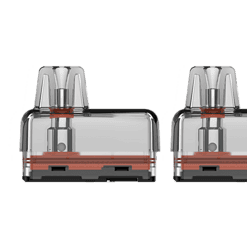 E-Zigaretten Pod-Adapter mit transparentem Gehäuse und rotem Dichtungsring.