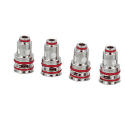 Hohm-Reset-Vape-Coil, Metall, mit roten Dichtungen, für E-Zigaretten.