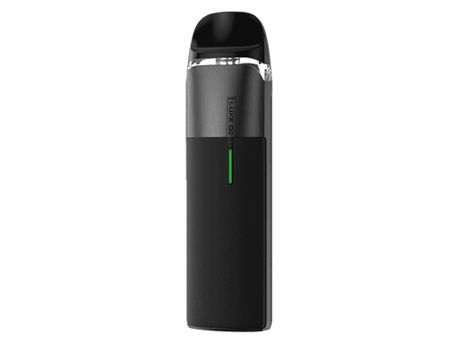 Leere E-Zigaretten-Pod mit schwarzem und silbernem Design, LED-Anzeige, kabellos, für Vape-Dampfen.