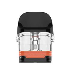 Kompakter Vaping-Pod mit transparentem Tank und modernem Design, passend für Vaporesso Geräte.