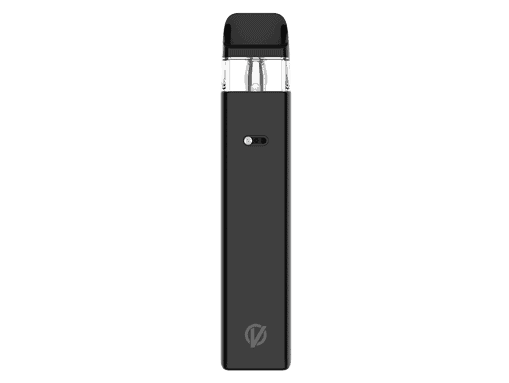 Vaporesso XROS 4 E-Zigaretten Set 3 Vape-Gerät im schwarzen Design, kompakt und modern, mit transparentem Tank.