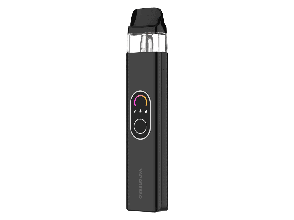 Vaporesso XROS 4 E-Zigaretten Set 1 Vaporizer Vaporesso Luxe PM40, tragbare E-Zigarette mit digitalem Display und einstellbarer Temperatur, schwarzes Design.