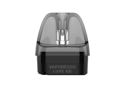 Vaporesso Luxe X R E-Zigaretten Podsystem, modern und kompakt, schwarzes Design, für Dampfgenuss unterwegs.