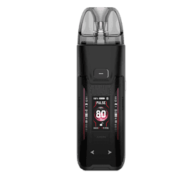 Moderne Vaping-Pod mit digitalem Display, schwarz, kabellos und kompakt für unterwegs.
