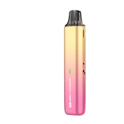 Vaporizer Vape mit Farbverlauf in pink, gold und schwarz, kompakt und modern, ideal für unterwegs, neue Generation, einfache Handhabung.