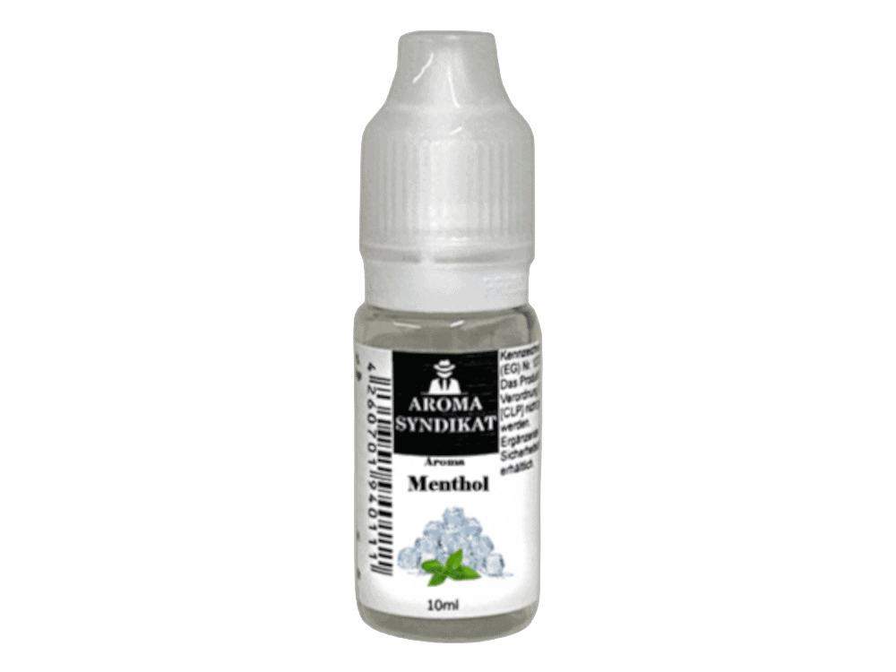 Aroma Syndikat - Pure - Aromen 10 ml - Menthol 1 Aromastoff Menthol in 10ml Flasche, ideal für E-Zigaretten und Aromatherapie. Hochwertiges Menthol-Öl für einen erfrischenden Geschmack und kühlende Wirkung.