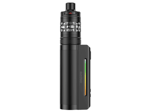 Elegante Black MTL-Vape mit LCD-Display und wechselbarem Verdampfer für intensiven Dampfgenuss.