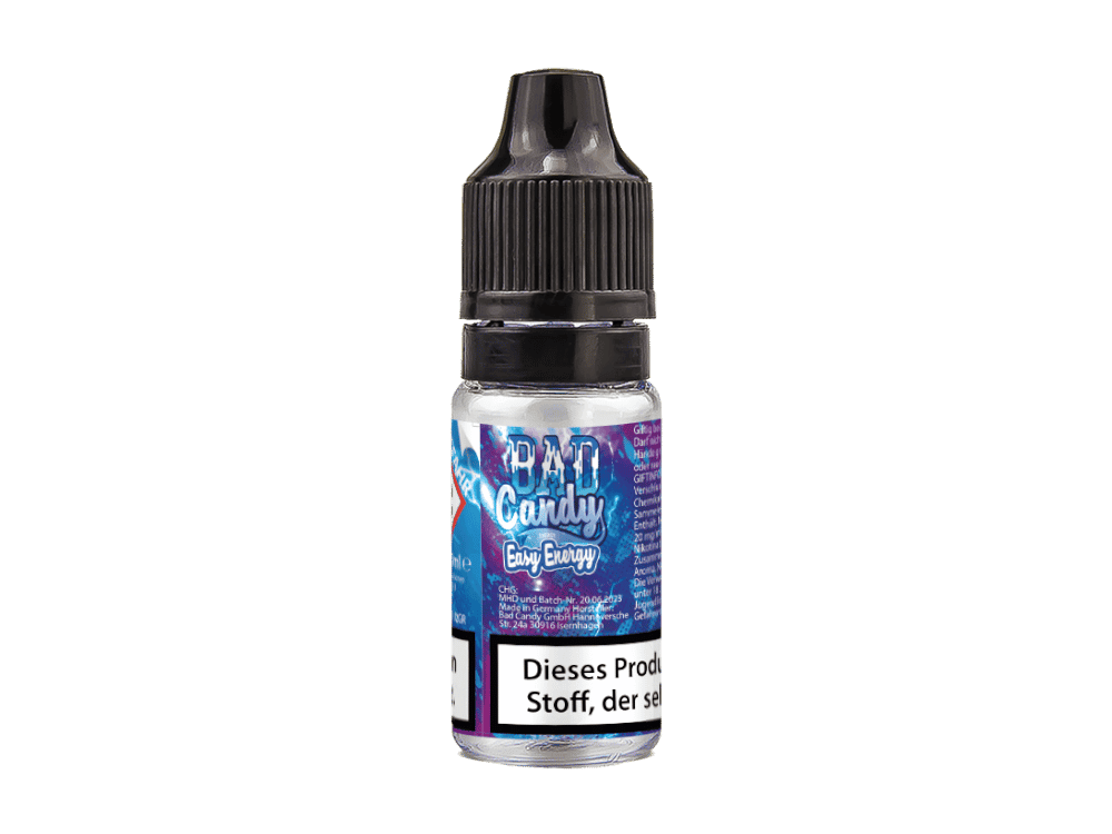 Bad Candy Liquids - Easy Energy - Nikotinsalz Liquid 2 Bade Candy E-Liquid Flasche für E-Zigaretten, blauer Verpackungsdesign, 10ml, mit Nikotin, für intensiven Geschmack.