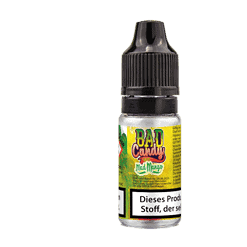 Aromaöl Flasche mit Bad Candy Mad Mango Geschmacksrichtung, für E-Zigaretten.