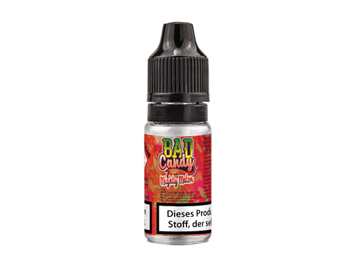 Likör Aroma Bad Candy Mighty Melon in einer kleinen Flasche, geeignet für E-Zigaretten und Liquids, mit aromatischem Wassermelonengeschmack, ideal für Dampfer und Vape-Profis.