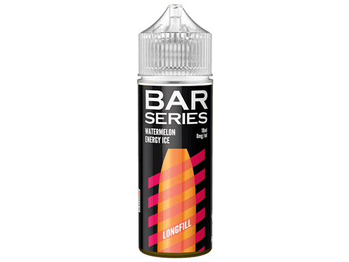 Orange-braune E-Zigarette mit pinken Linien und "LONGFILL" Label, beliebt bei Dampfern.
