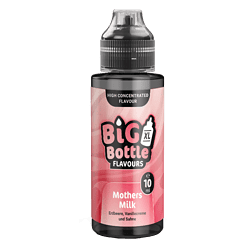 Mamas Milch Geschmack E-Liquid, 10ml, für E-Zigaretten, Erdbeere Vanillecreme Sahne, hoher Nikotingehalt, von Big Bottle XL.