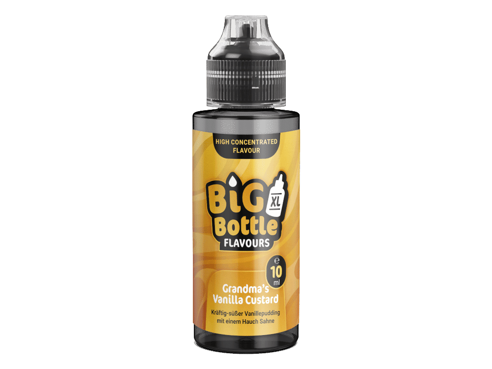 Big Bottle Grandma Vanilla Custard 10ml 1 Saftige Vanillepudding-Flavourung, ideal für Dampfer, in großem 10 ml Fläschchen, für intensiven Geschmack.