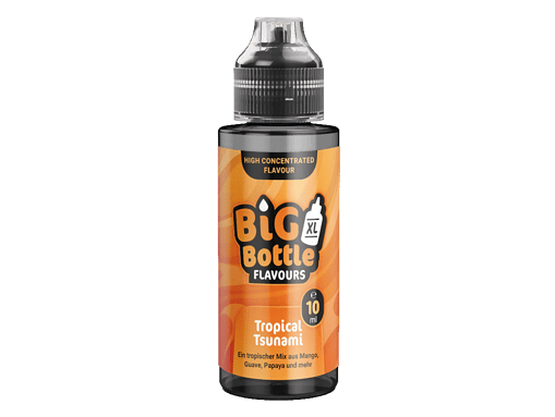 Saftflasche mit Tropical Tsunami Geschmack, 10 ml, große Flasche für E-Zigaretten, tropischer Mix aus Mango, Guave und Passionsfrucht.