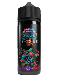 Flasche mit Beeren-Mix-Geschmack, bunte und trendige Verpackung, für E-Zigaretten, modern und auffällig, ideal für Vape-Liebhaber, hochwertiges Liquid.