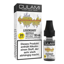 Culami Legendary Nikotinsalz - 20 mg/ml, 10 ml Flasche, für intensives Dampfen mit Nikotin, aromatischer Liquid Geschmack.