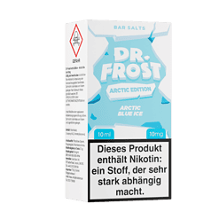Arctic Blue Ice Salz für E-Zigaretten, 10 ml, Nikotinfrei, für intensiven Geschmack und kalte Frische.