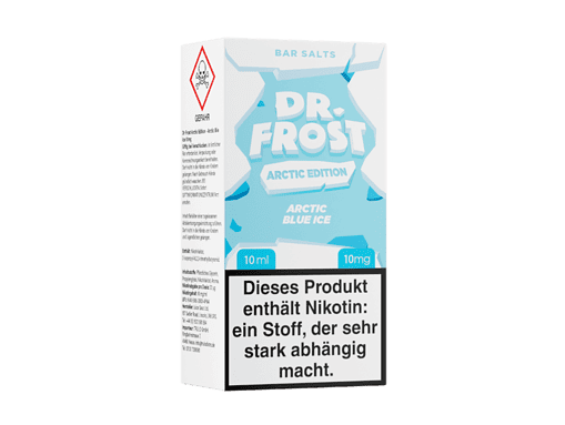 Arctic Blue Ice Salz für E-Zigaretten, 10 ml, Nikotinfrei, für intensiven Geschmack und kalte Frische.